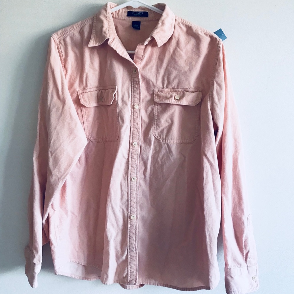 Chaps blush button down shirt